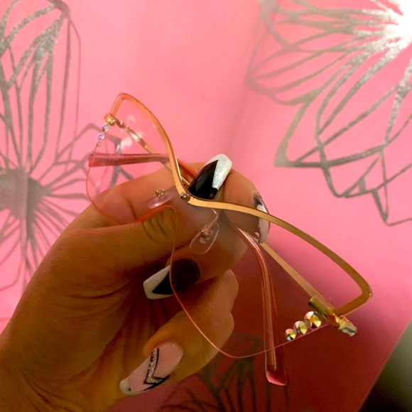 Rose gold bad bish shades with swarovski crystals - Picture 1 of 1
